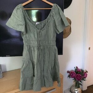 NWT Army green bo-ho dress